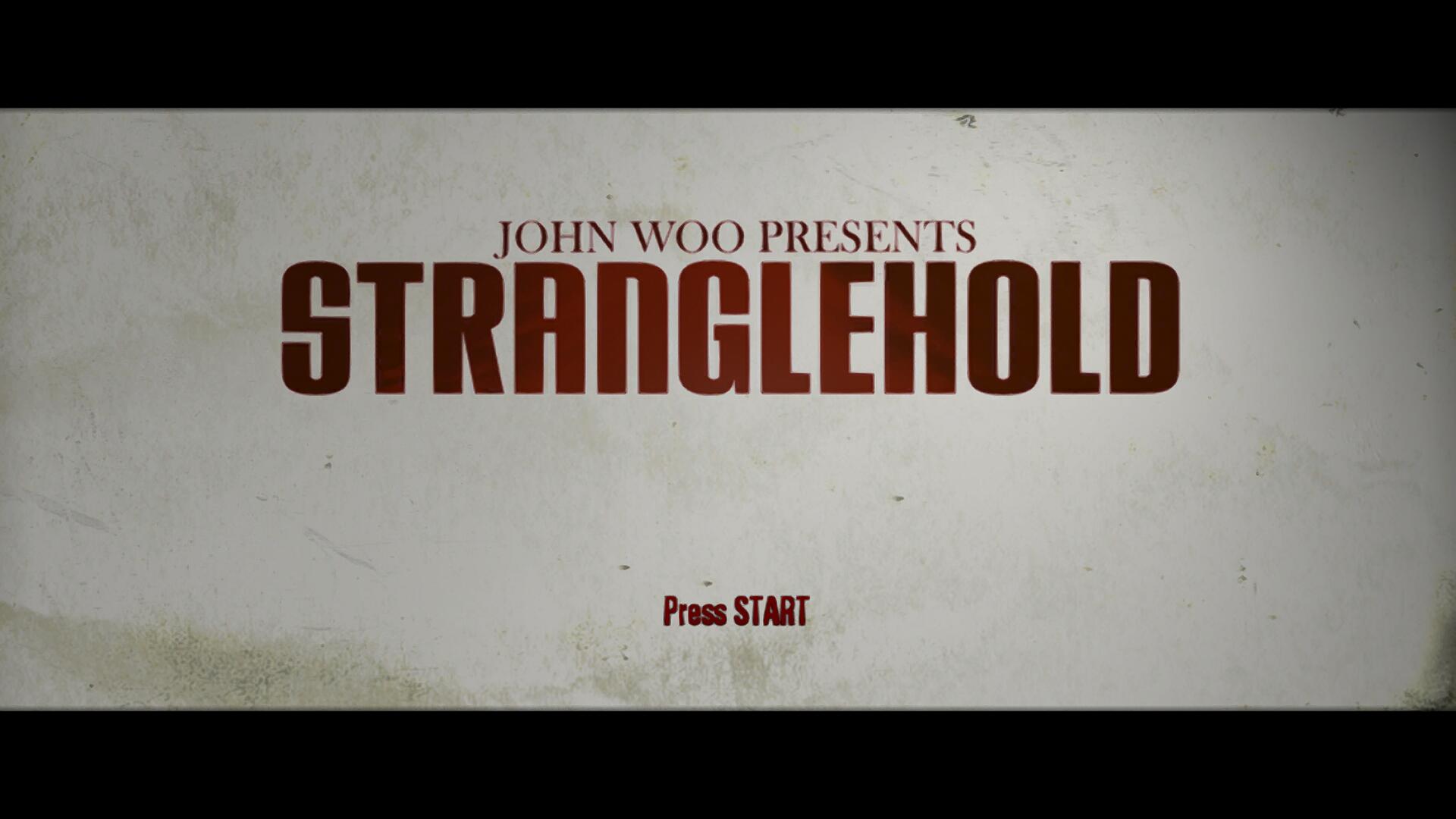 Stranglehold title screen for Xbox 360